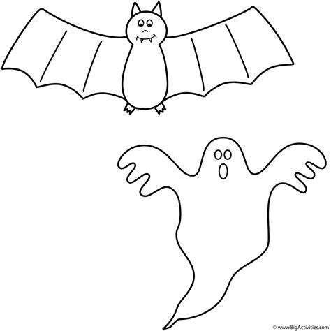 Printable Bats And Ghosts